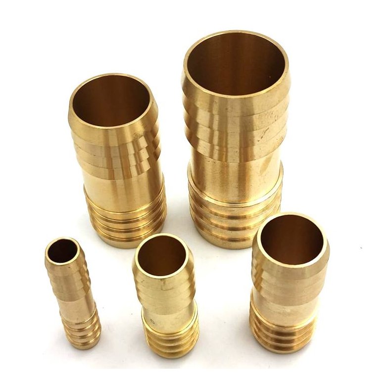 Dobbelt slangestuds i messing