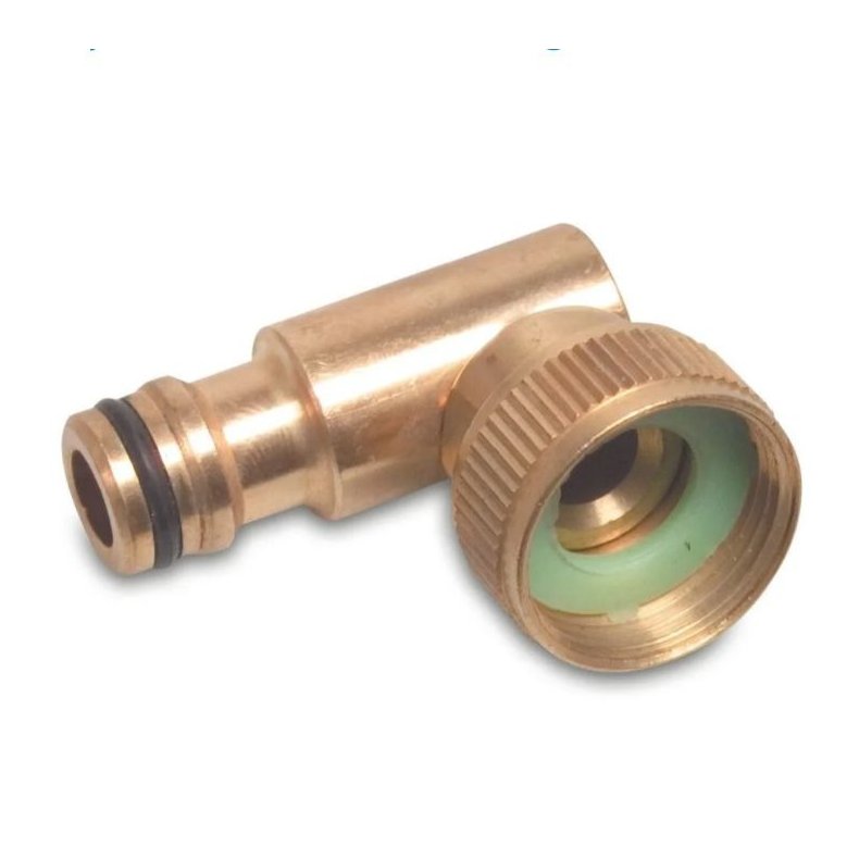 Drejeled messing 3/4" indvendig gevind x han-del klik type roterende