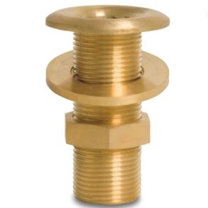 Gennemfring i messing med udvendigt gevind 30bar