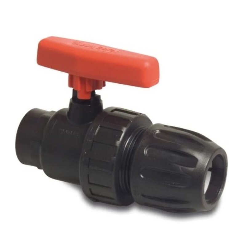 Kugleventil. Sp�nd x indvendig gevind 10bar sort type Safe 501