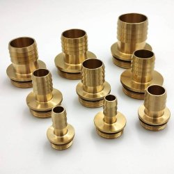 Slangestuds med o-ring. Udvendig gevind x Studs. Messing