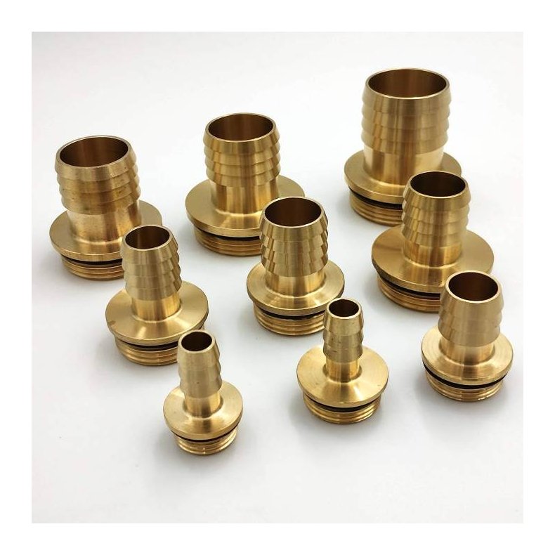 Slangestuds med o-ring. Udvendig gevind x Studs. Messing