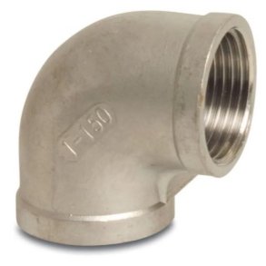 Vinkel Rustfri. Indvendigt gevind