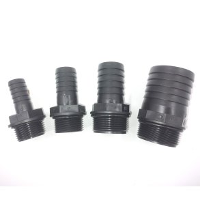 Slangestuds x udvendig gevind med O-ring. Bucchi