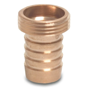 Slangestuds 50 mm i messing med 2