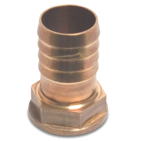 Slangestuds i messing med indv. gevind