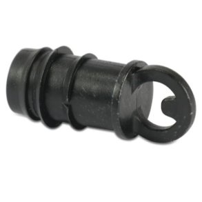 Slutprop POM 16 mm modhage sort