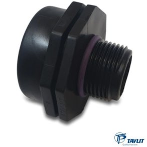 Tavlit Spidsmuffe. Indvendig gevind x udvendig gevind type Self Seal