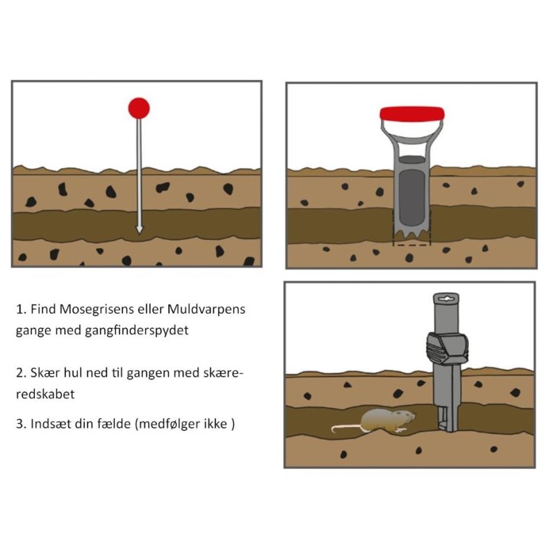 Tilbehrsst til fangst af mosegris og mulvarp | Swissinno