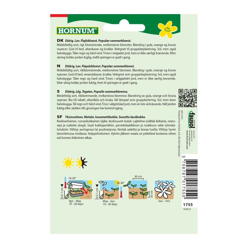 Tagetes, blomsterfr�, blanding, sparky