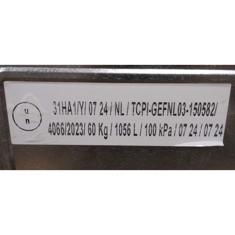 1000 liters palletank. UN-Godkendt brugt og rengjort 