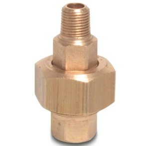 Unionskobling messing Indvendig gevind x udvendig gevind Type Konisk