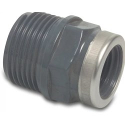 Reduktionsnippel 3/4" udvendig til " indvendig PVC Profec