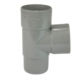 T-stykke 70mm PVC-U gr limmuffe