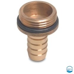 Slangestuds med o-ring. Udvendig gevind x Studs. Messing