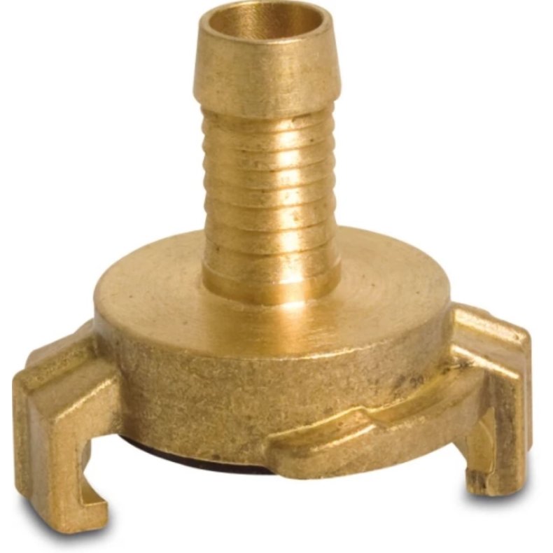 Klokobling med slangestuds i messing. Profec