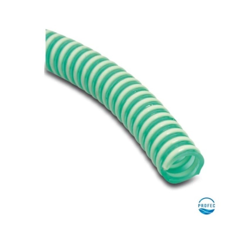 Spiral sugeslange PVC 25mm indv. x 31 mm udv. 6 bar. Meterml