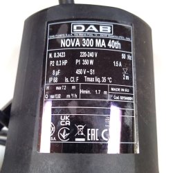 Dykpumpe 350W DAB Nova 300 med flyder 