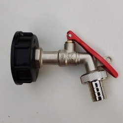 Aftapningshane med lsemulighed til IBC tank 2"x3/4" gevind