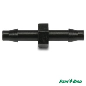 Lige samler 6 mm Rain Bird sort