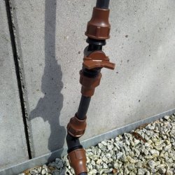 Lige samler m/hane og omlber 16mm