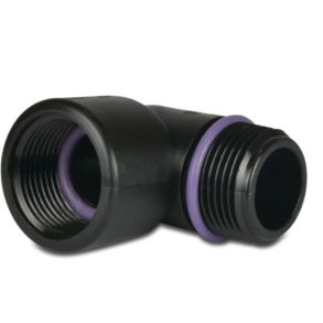 Tavlit Vinkel 90 self-seal udvendig x indvendig gevind 