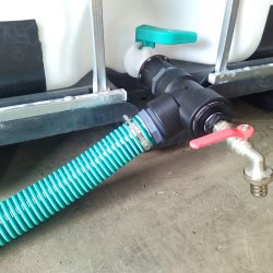 51mm slangest til 2 palletanke. 2" gevind Ekstra kraftig adapter