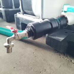 51mm slangest til 2 palletanke. 2" gevind Ekstra kraftig adapter