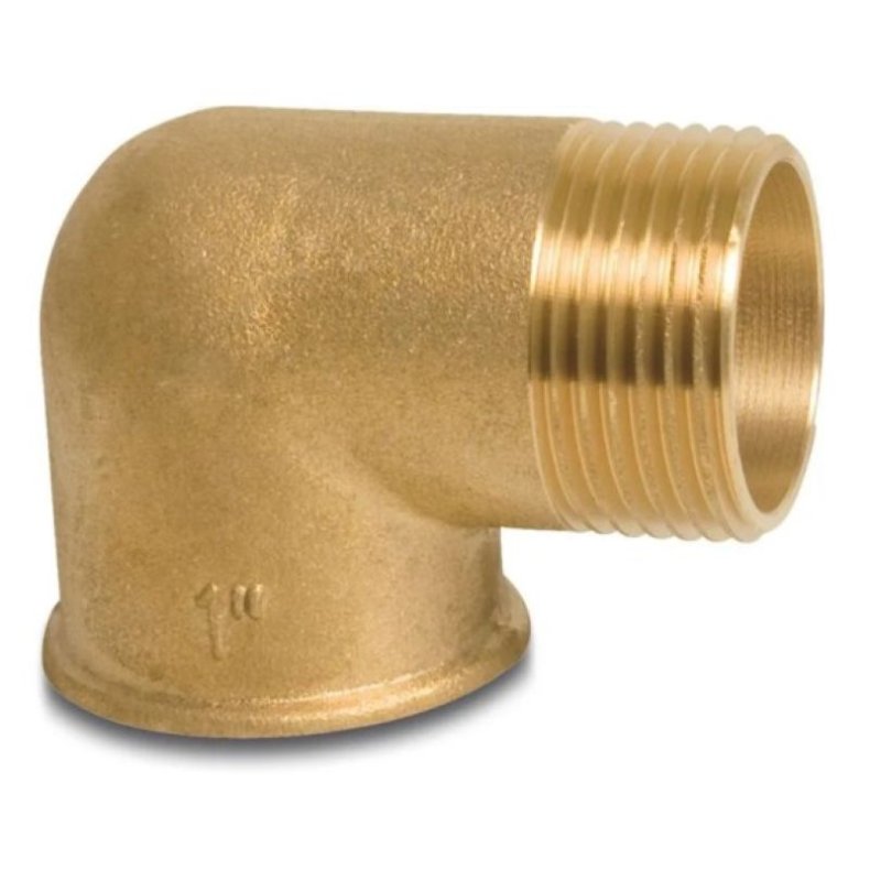 Vinkel messing. Indv. x udv. gevind 30 bar