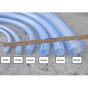 Armeret PVC slange klar