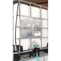 25mm slangest til 2 stablede palletanke 3/4" gevind. Uden hane