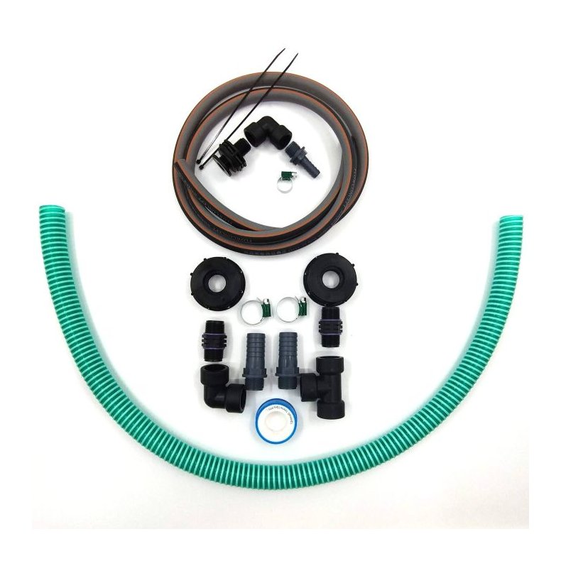 25mm slangest til 2 stablede palletanke 3/4" gevind. Uden hane