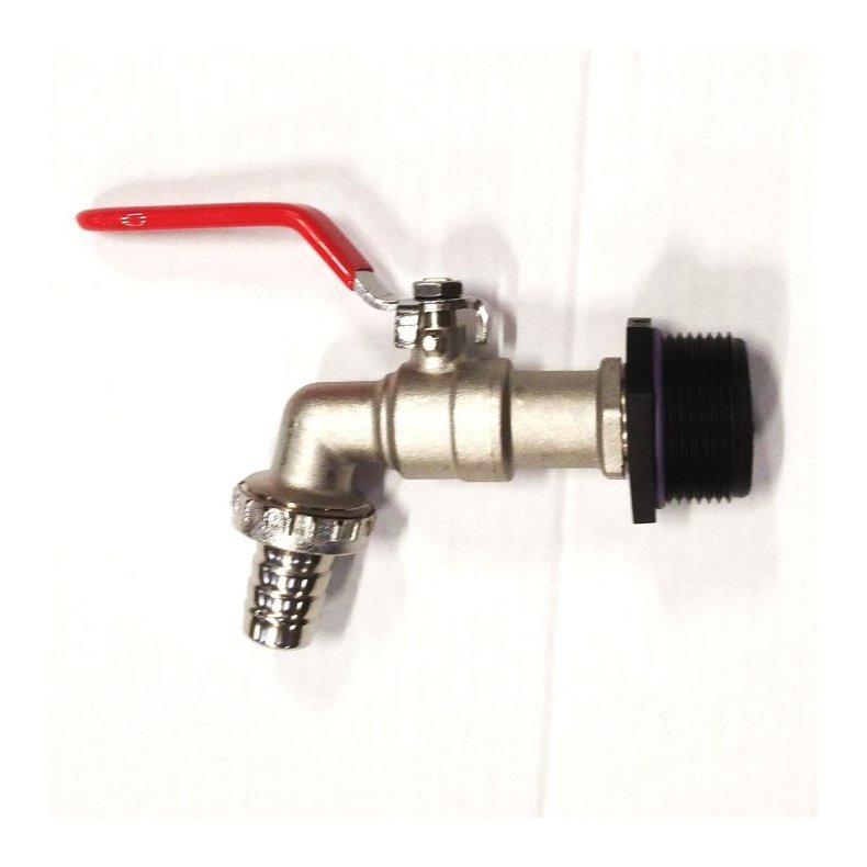 Messing hane 19mm slangestuds