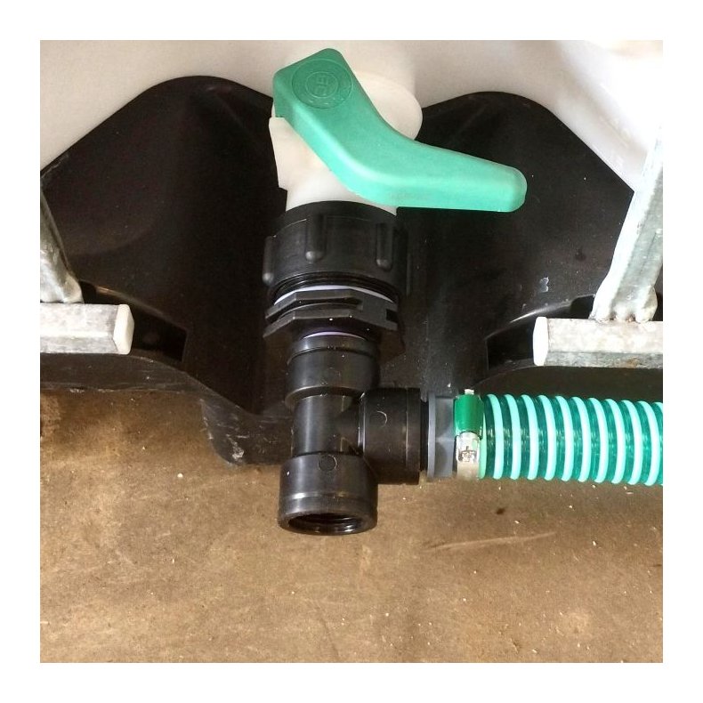 32mm slangest til 4 palletanke 1" gevind. Uden hane