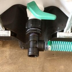 32mm slangest til 2  palletanke 1" gevind. Uden hane