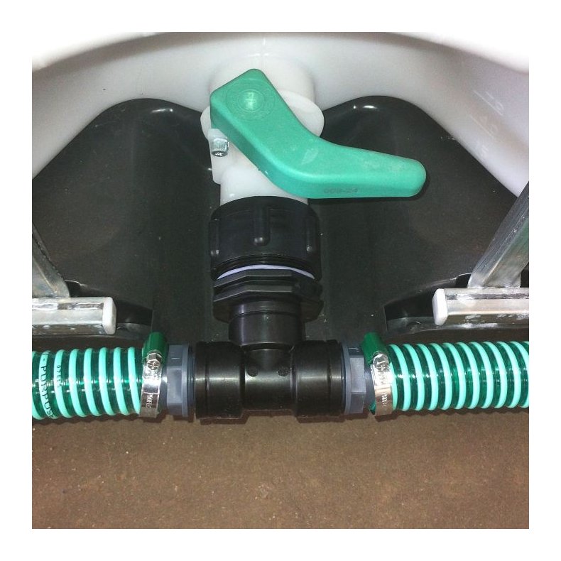 32mm slangest til 4 palletanke 1" gevind. Uden hane