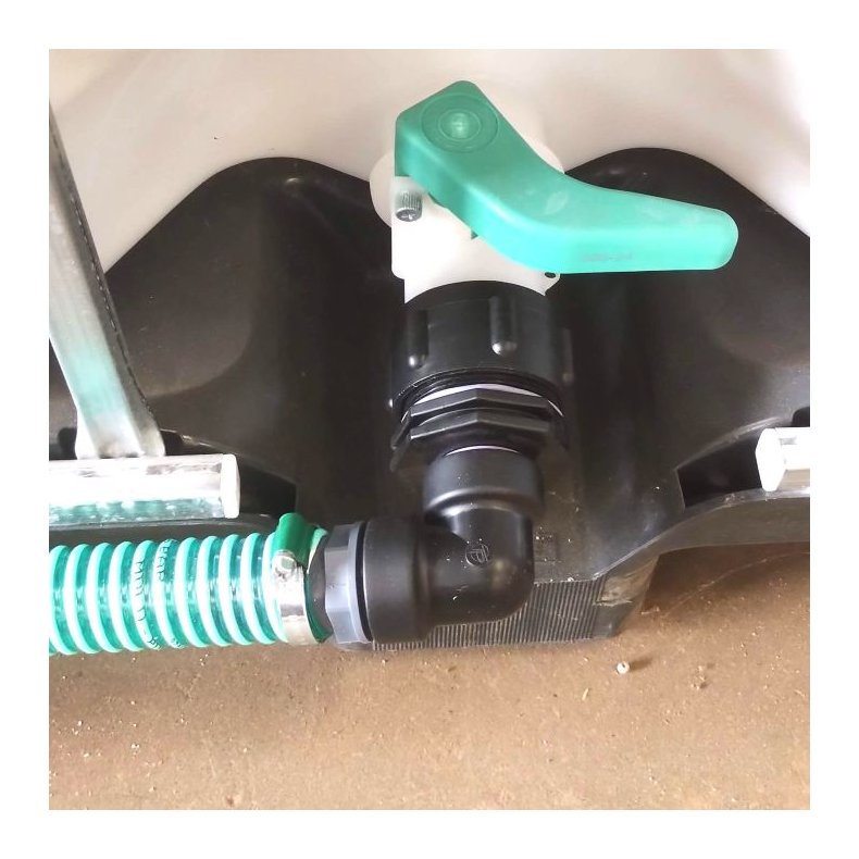 32mm slangest til 3 palletanke 1" gevind. Uden hane