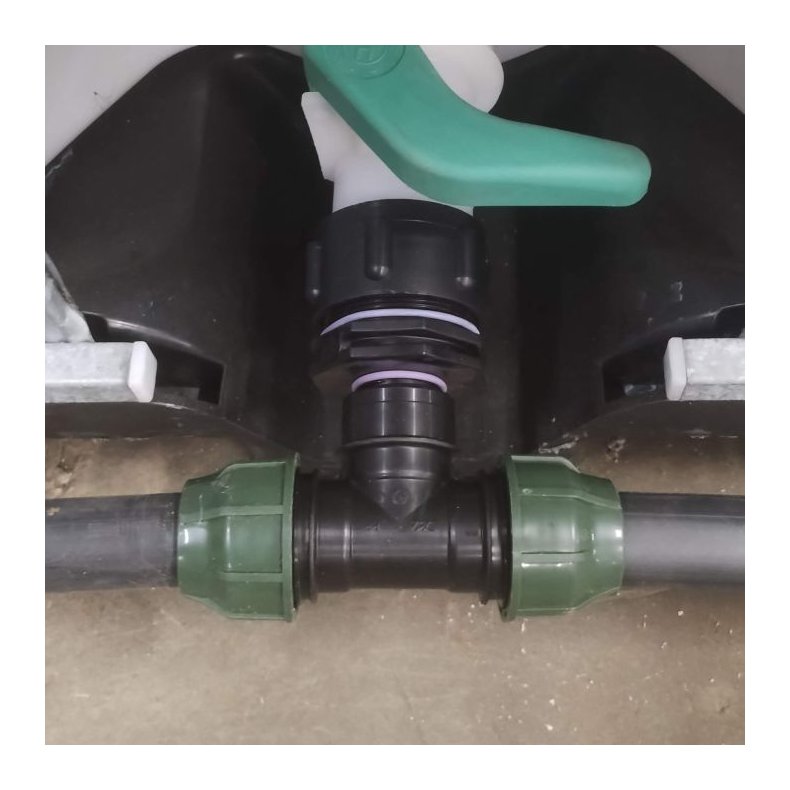 Sammenkobling 4 palletanke med 32mm PEL rr. Uden hane