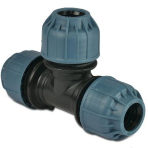 T-stykke, spndfitting, 10 bar. 