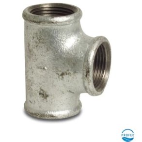 T-stykke 90 galvaniseret indvendig gevind 25bar DVGW