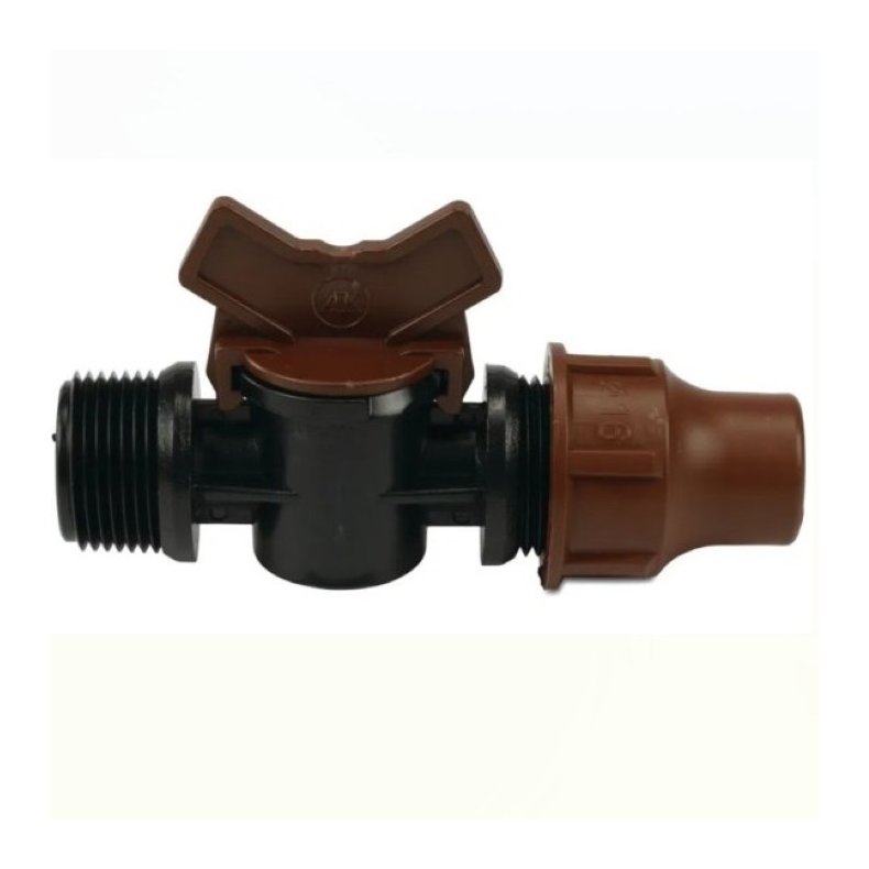 Stikventil 3/4" med hane og oml�ber 16mm